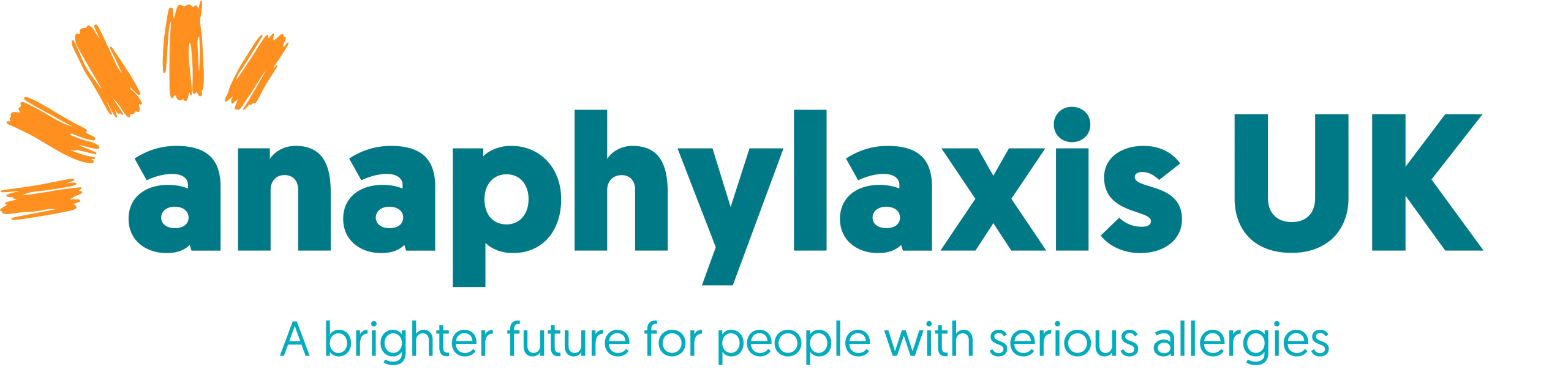 anaphylaxis uk a brighter future for people with serious allergies logo orange and teal colour