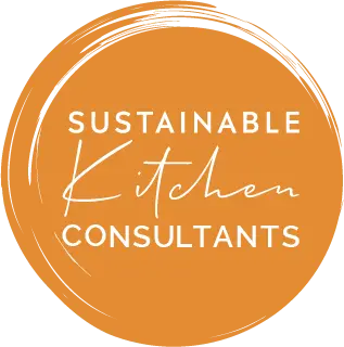 sustainable kitchen consultants saffron orange circular motif