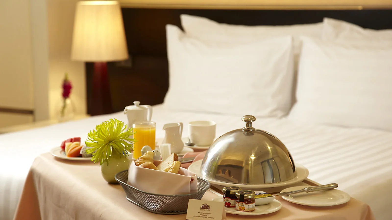 foodservice hotel breakfast room service on a trolley