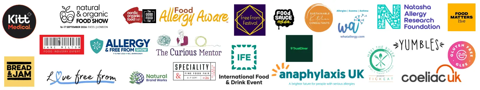 all partners logos on a white banner